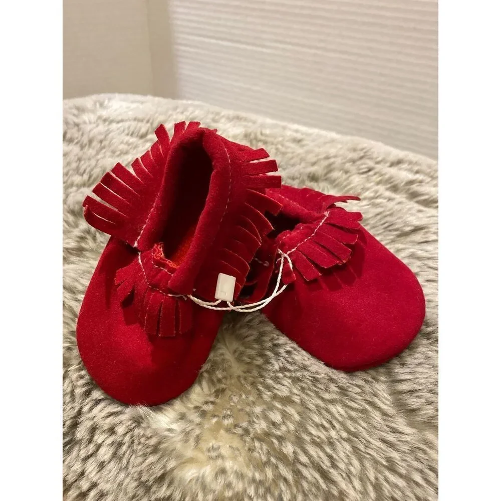 Baby Moccasins - Red, Unisex, 6-12 months